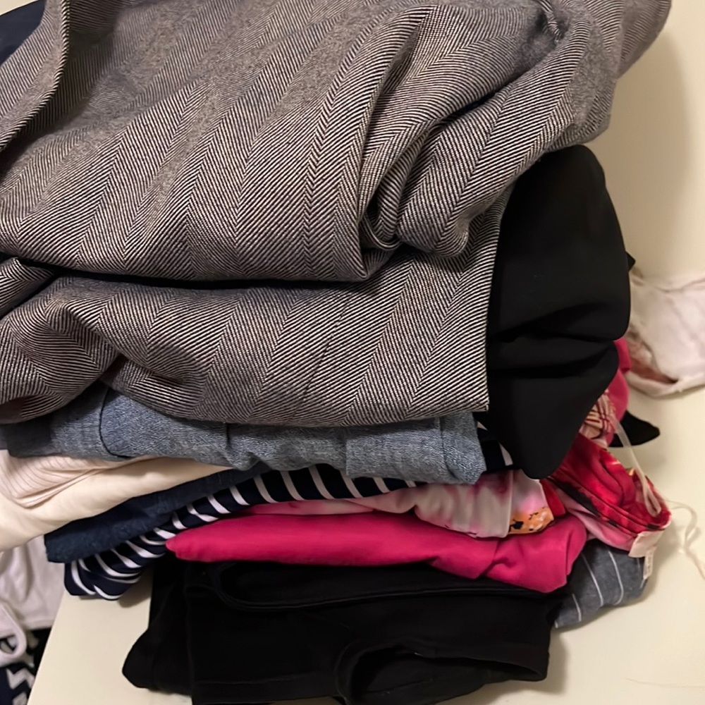 Lot of clothes include a suit jeans Lane Bryant other name brand clothing